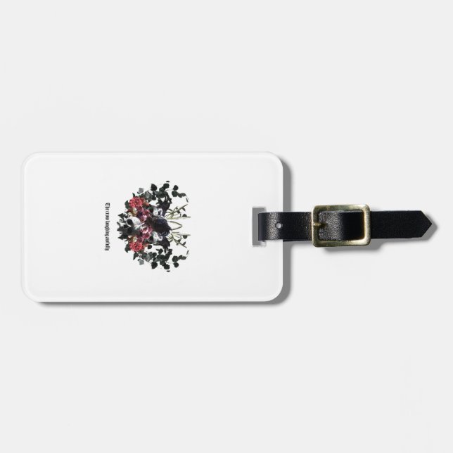 The Crow Laughing Awfully Luggage Tag (Front Horizontal)