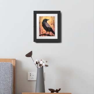 The Crow on a Branch Framed Art