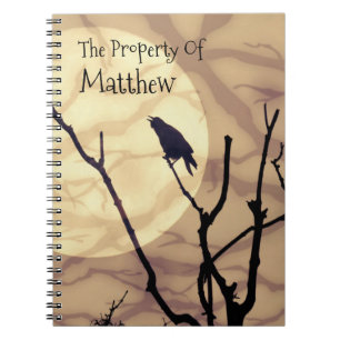 The Crow, The Moon, The Shadows *personalize* Notebook