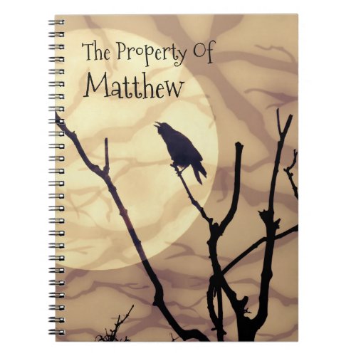 The Crow The Moon The Shadows personalize Notebook