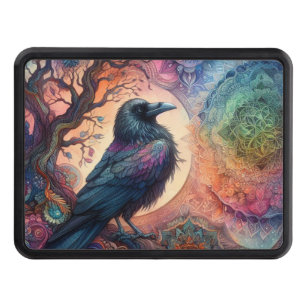 The Crow Tree of Life Mandala Pagan  Hitch Cover