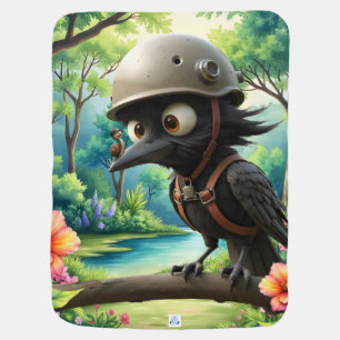 The Crow Who Took Flying Advice from a Snail. Baby Blanket