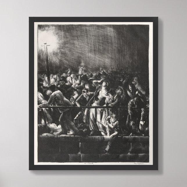 The Crowd (1923) by George Bellows Framed Art (Framed Front)