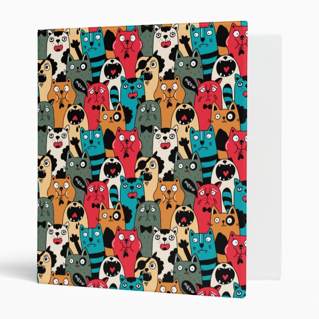 The crowd of cats 3 ring binder (Front/Inside)