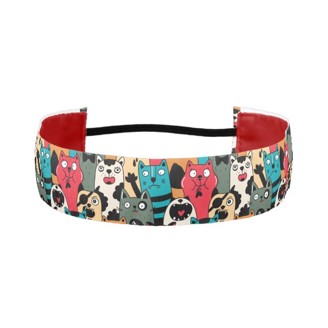 The crowd of cats athletic headband (Front)