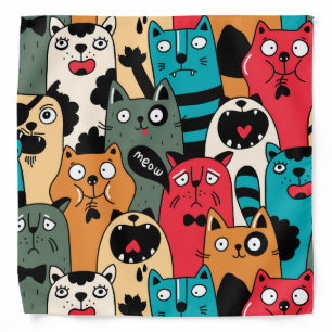 The crowd of cats bandana