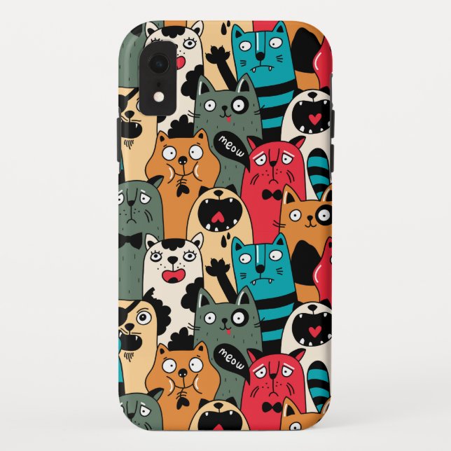 The crowd of cats Case-Mate iPhone case (Back)
