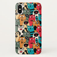 The crowd of cats iPhone XS case
