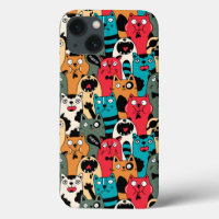The crowd of cats iPhone 13 case