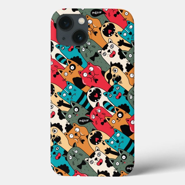 The crowd of cats Case-Mate iPhone case (Back)