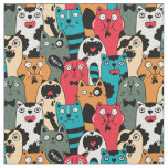 The crowd of cats fabric
