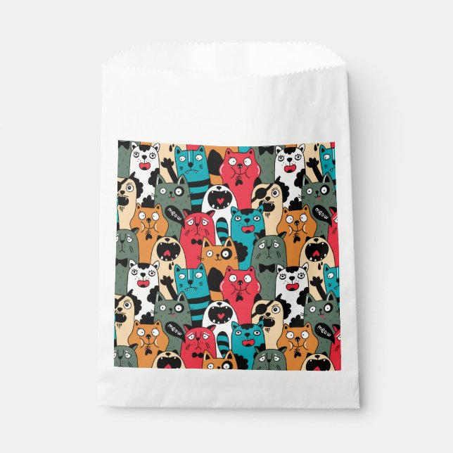 The crowd of cats favor bag (Front)