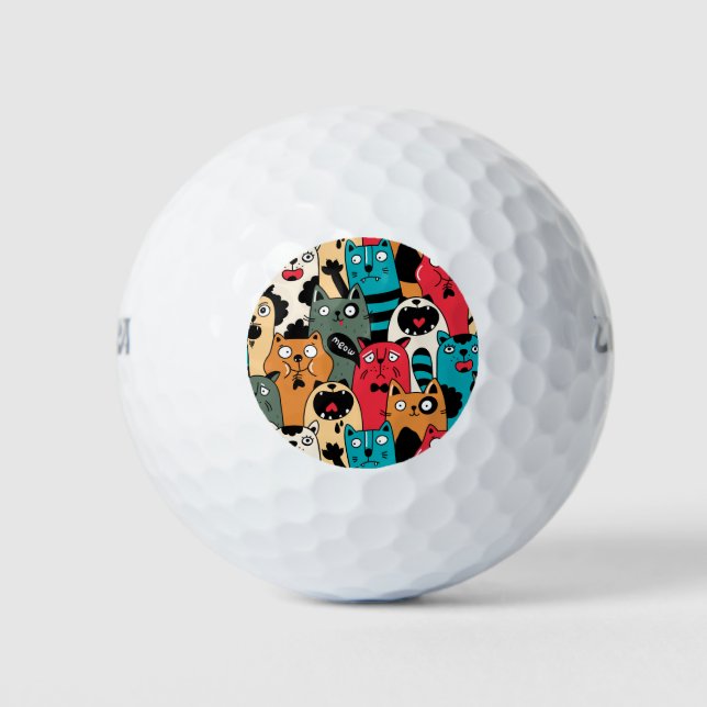 The crowd of cats golf balls (Front)