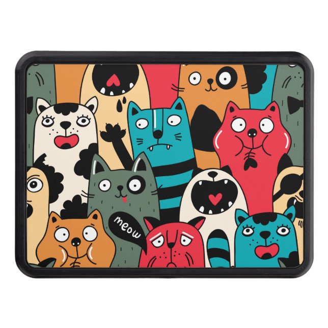 The crowd of cats hitch cover (Front)
