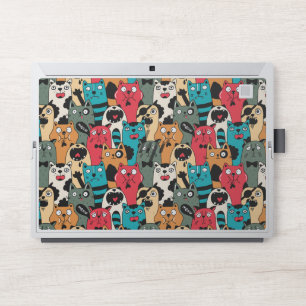 The crowd of cats HP laptop skin