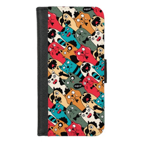 The crowd of cats iPhone 87 wallet case