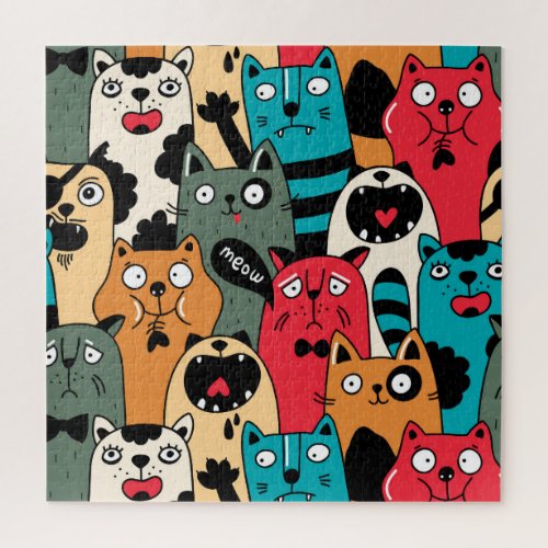 The crowd of cats jigsaw puzzle
