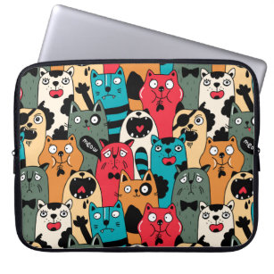The crowd of cats laptop sleeve
