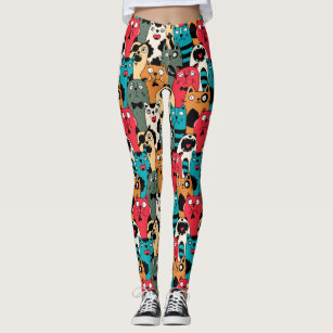 The crowd of cats leggings
