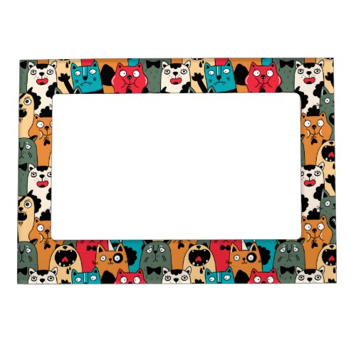 The crowd of cats magnetic frame