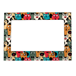 The crowd of cats magnetic frame