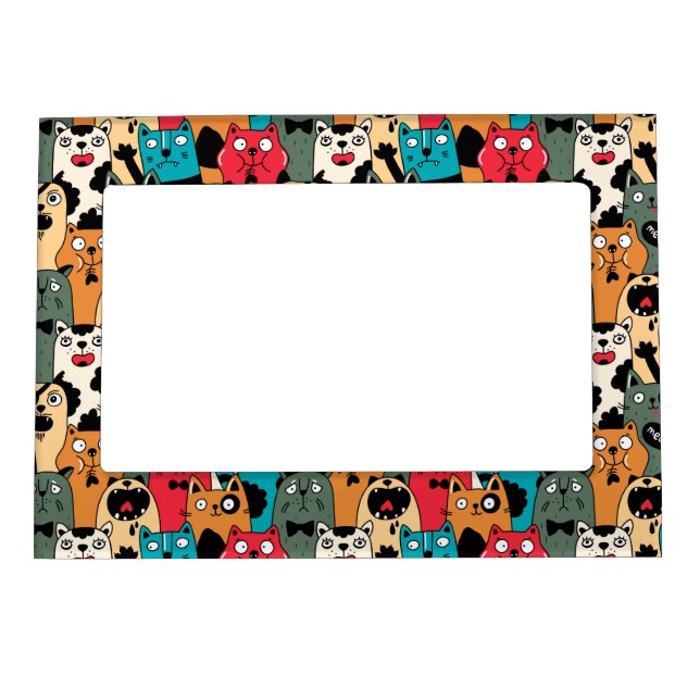 The crowd of cats magnetic frame (Front)