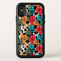 The crowd of cats OtterBox symmetry iPhone XS case