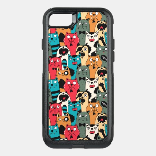 The crowd of cats OtterBox commuter iPhone SE87 case