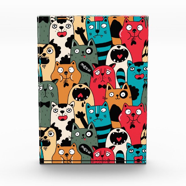 The crowd of cats photo block (Front)