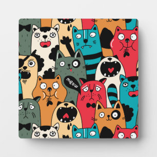 The crowd of cats plaque