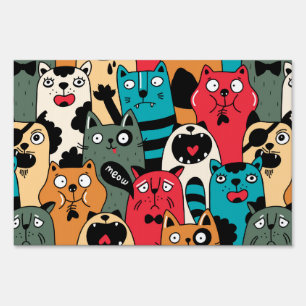 The crowd of cats sign