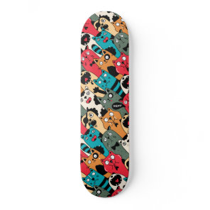The crowd of cats skateboard