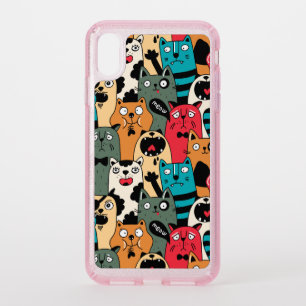 The crowd of cats speck iPhone XS max case