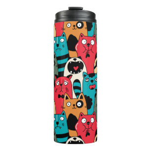 The crowd of cats thermal tumbler