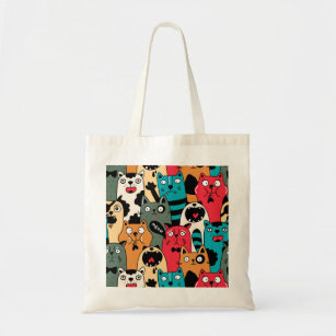 The crowd of cats tote bag