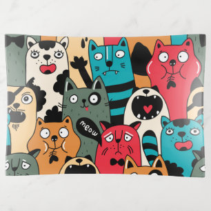 The crowd of cats trinket tray