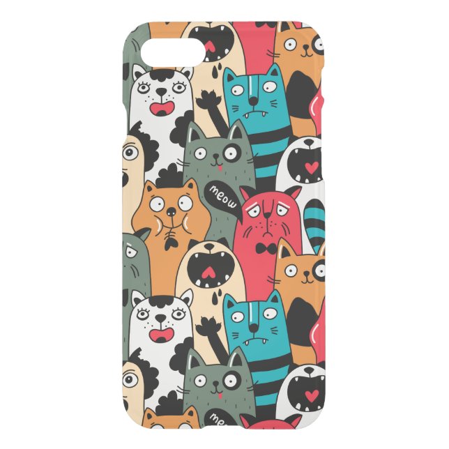 The crowd of cats uncommon iPhone case (Back)