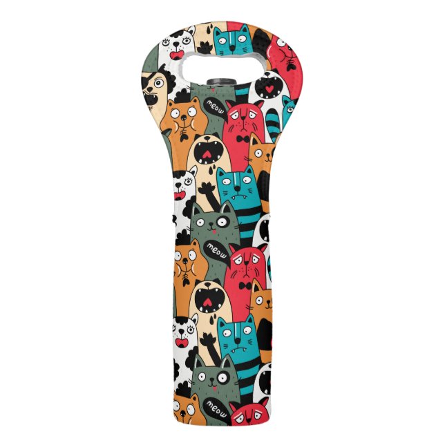 The crowd of cats wine bag (Front)