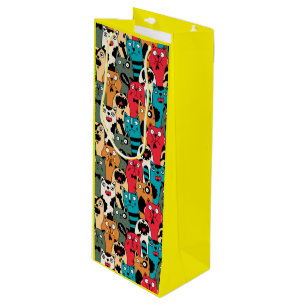 The crowd of cats wine gift bag