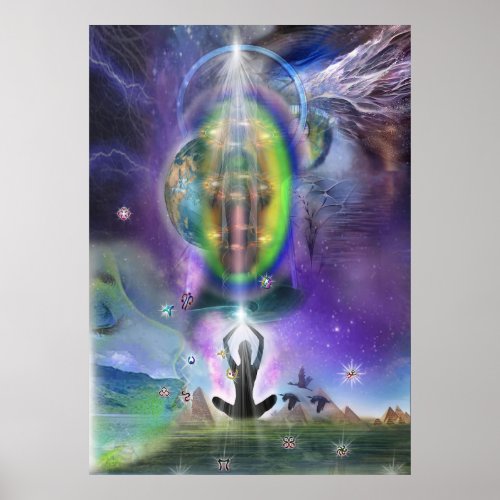 The Crown Chakra art work Poster