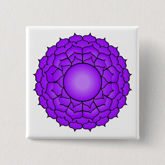 The Crown Chakra Pinback Button (Front)