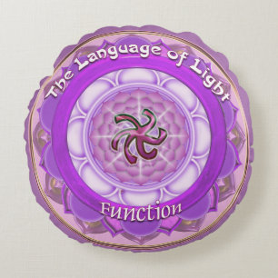 The Crown Chakra symbol or Function Round Pillow