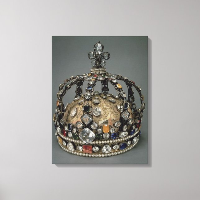 The Crown of Louis XV, 1722 (gilded silver, replac Canvas Print (Front)