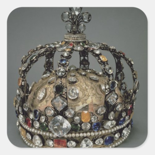 The Crown of Louis XV 1722 gilded silver replac Square Sticker