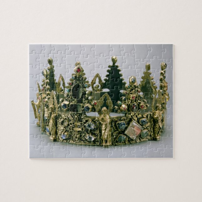 The crown of St. Louis, 13th century (silver-gilt Jigsaw Puzzle (Horizontal)