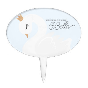 The Crowned Swan Cake Topper