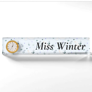 The Crowned Swan Desk Name Plate