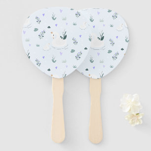 The Crowned Swan Hand Fan