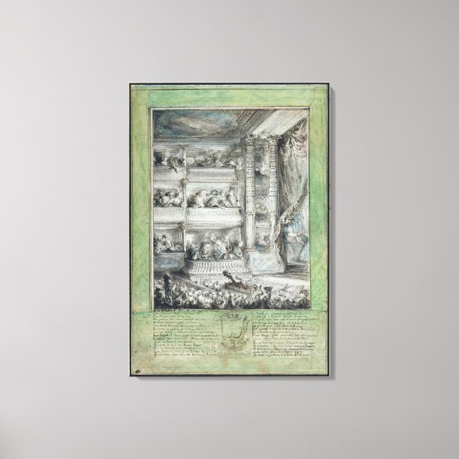 The Crowning of Voltaire at the Theatre Francais Canvas Print (Front)