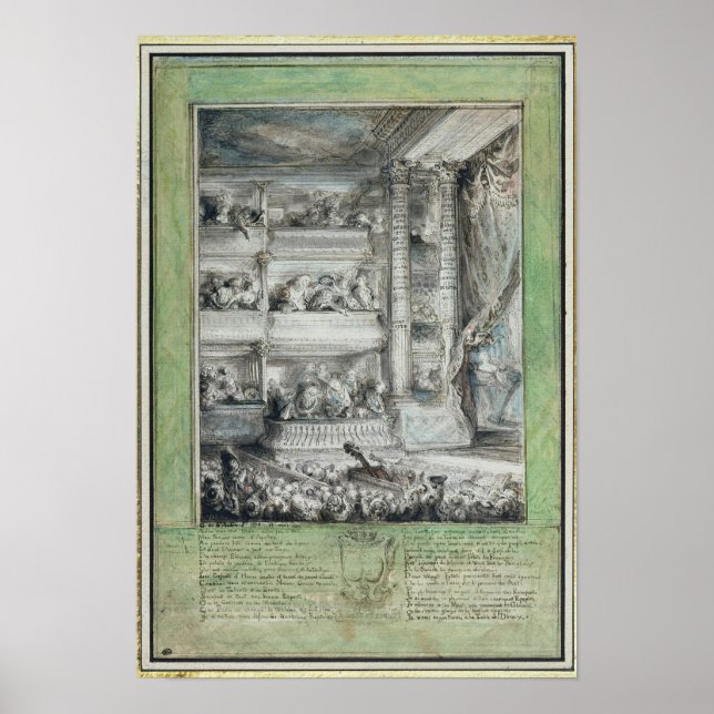 The Crowning of Voltaire at the Theatre Francais Poster (Front)